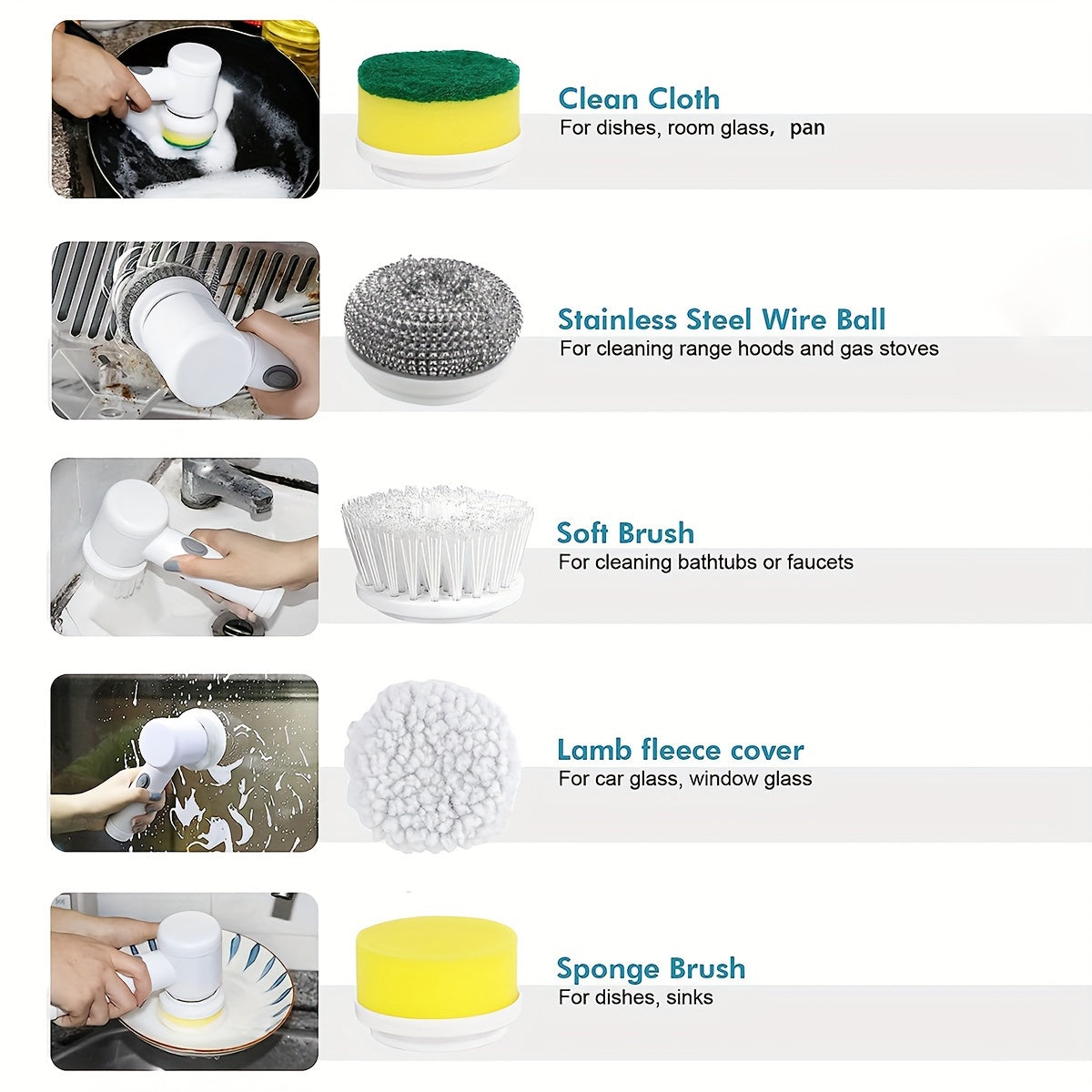 Brush Heads for The Electric Cleaning Brush Lite™